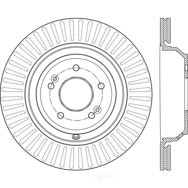 Centric Premium Vented Rear Brake Rotor 120.51055