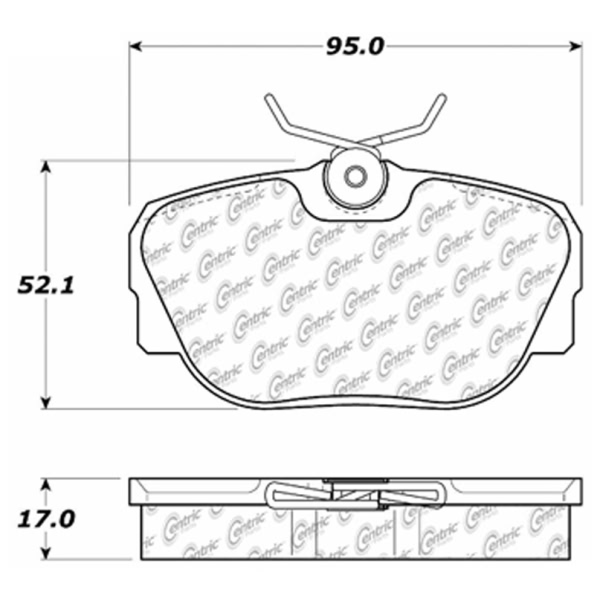 Centric Posi Quiet™ Semi-Metallic Front Disc Brake Pads 104.04930