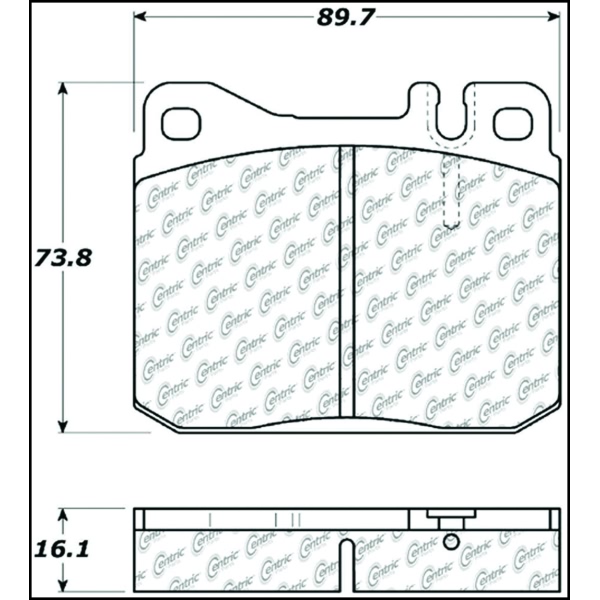 Centric Premium Semi-Metallic Front Disc Brake Pads 300.01451