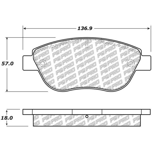 Centric Posi Quiet Pro™ Semi-Metallic Front Disc Brake Pads 500.16181