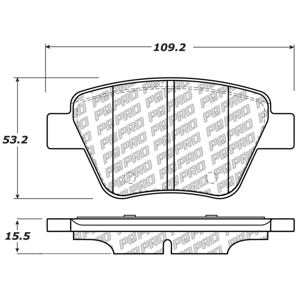 Centric Posi Quiet Pro™ Ceramic Rear Disc Brake Pads 500.14560