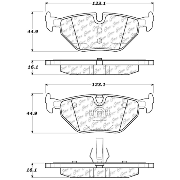 Centric Posi Quiet™ Ceramic Rear Disc Brake Pads 105.06920