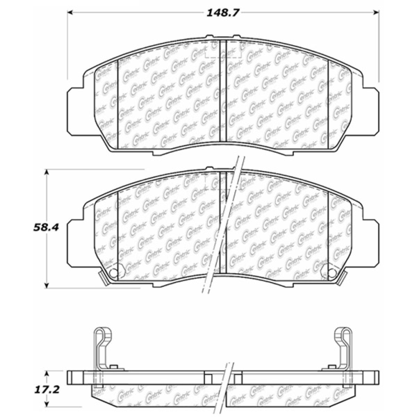 Centric Posi Quiet™ Ceramic Front Disc Brake Pads 105.07870