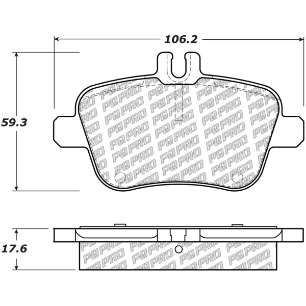 Centric Posi Quiet Pro™ Semi-Metallic Rear Disc Brake Pads 500.16461