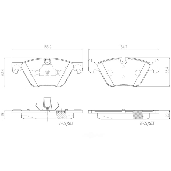 brembo Premium Ceramic Front Disc Brake Pads P06060N