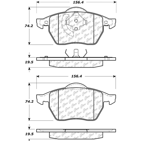 Centric Posi Quiet™ Ceramic Front Disc Brake Pads 105.06870