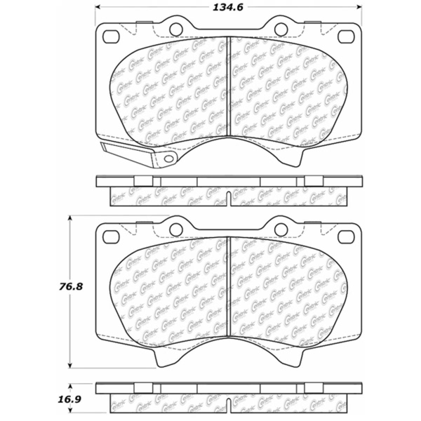 Centric Posi Quiet™ Ceramic Front Disc Brake Pads 105.09760