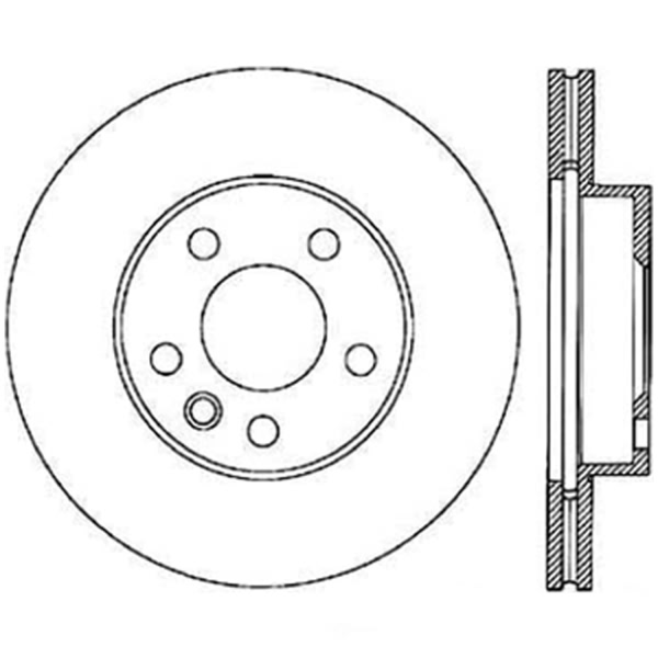 Centric Premium Vented Front Brake Rotor 125.33052