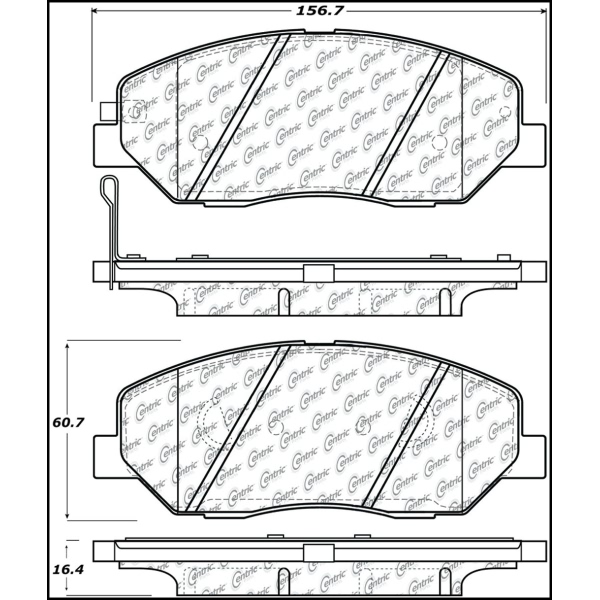 Centric Posi Quiet™ Ceramic Front Disc Brake Pads 105.13840