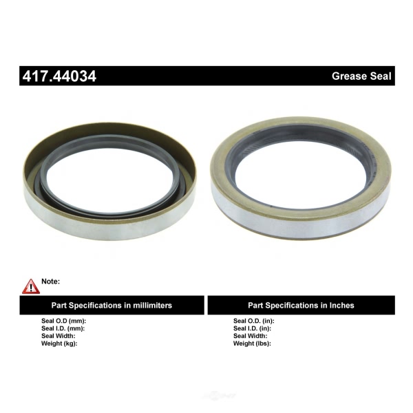 Centric Premium™ Axle Shaft Seal 417.44034