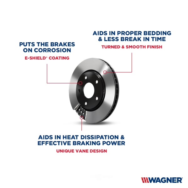 Wagner Vented Front Brake Rotor BD125785E