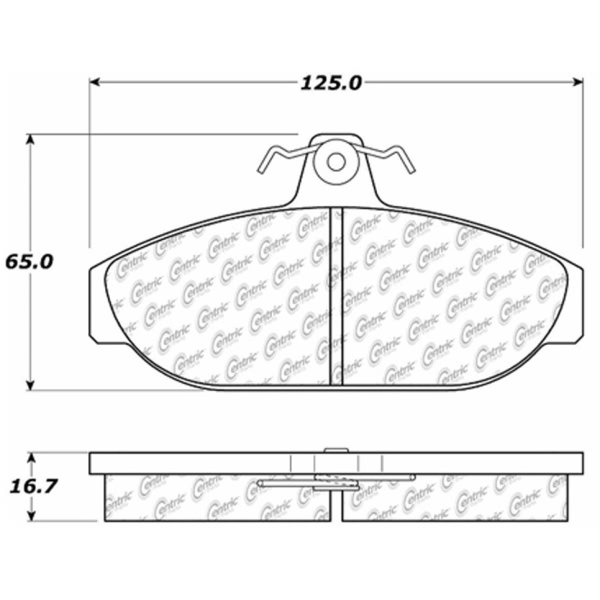 Centric Premium Semi-Metallic Front Disc Brake Pads 300.05650