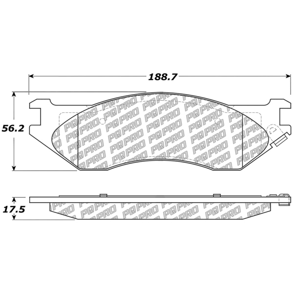 Centric Posi Quiet Pro™ Semi-Metallic Front Disc Brake Pads 500.08970