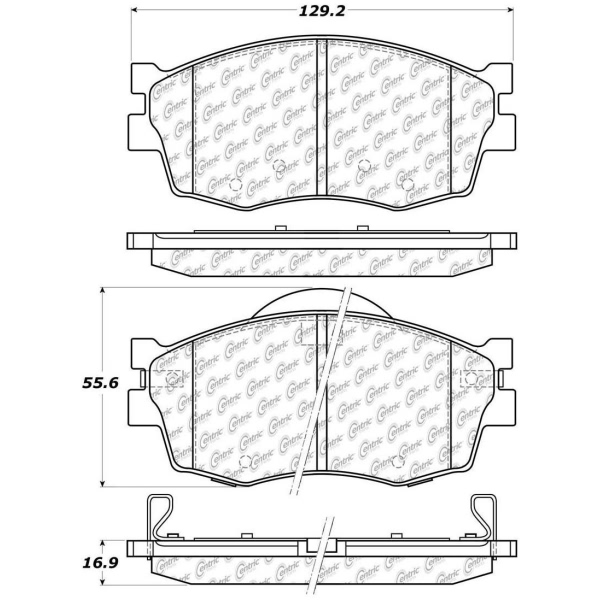 Centric Posi Quiet™ Ceramic Front Disc Brake Pads 105.11560