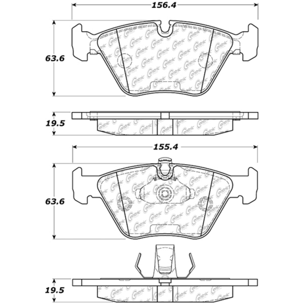 Centric Posi Quiet™ Ceramic Front Disc Brake Pads 105.07250