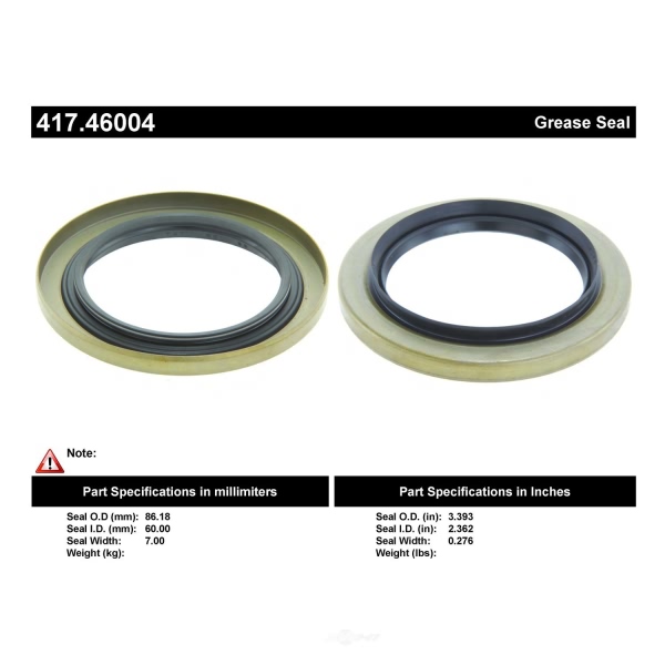 Centric Premium™ Front Inner Wheel Seal 417.46004