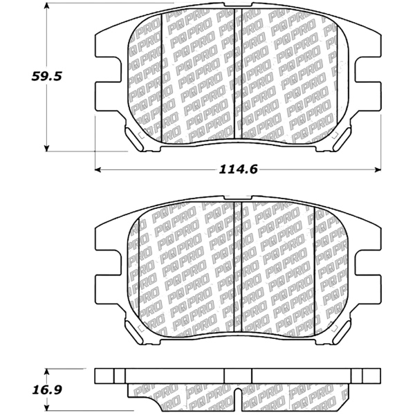 Centric Posi Quiet Pro™ Ceramic Front Disc Brake Pads 500.09300