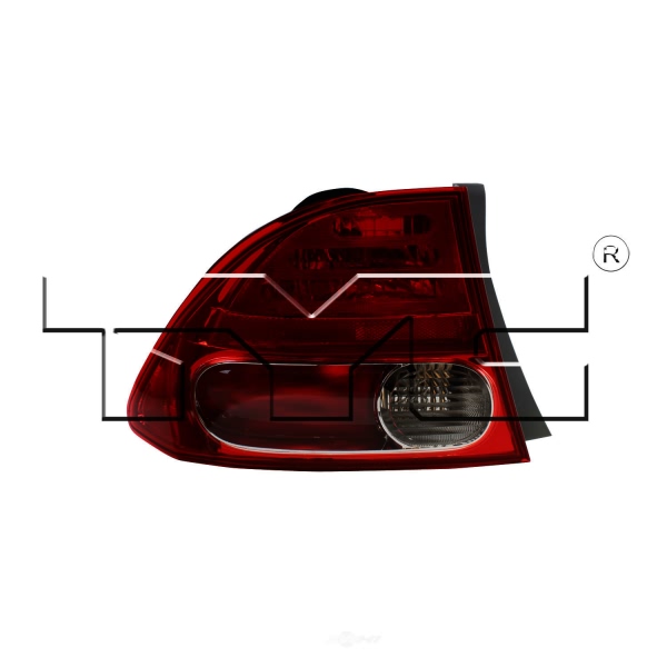 TYC Driver Side Outer Replacement Tail Light 11-6166-00