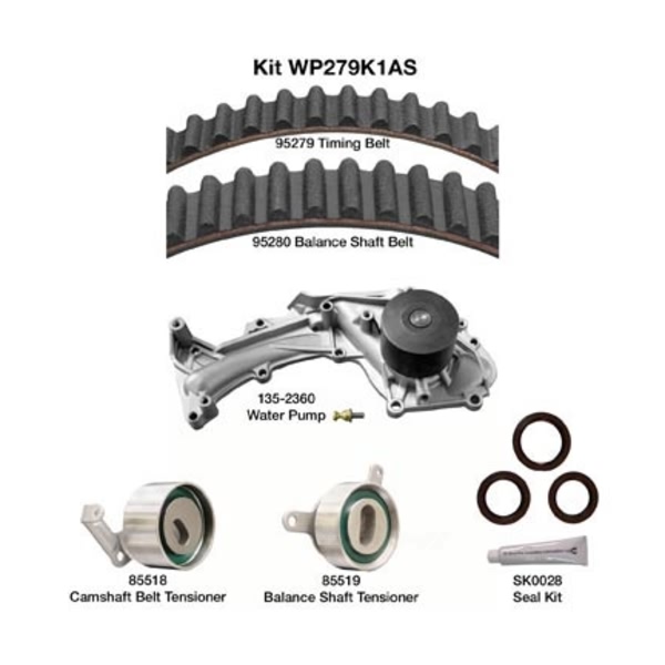 Dayco Timing Belt Kit With Water Pump WP279K1AS