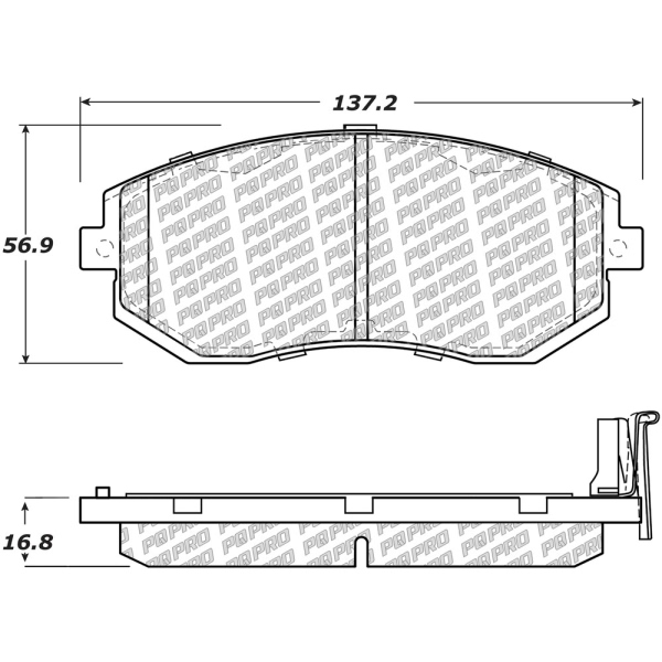 Centric Posi Quiet Pro™ Ceramic Front Disc Brake Pads 500.15390