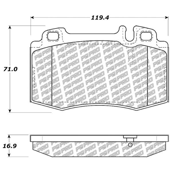 Centric Posi Quiet Pro™ Semi-Metallic Front Disc Brake Pads 500.08472