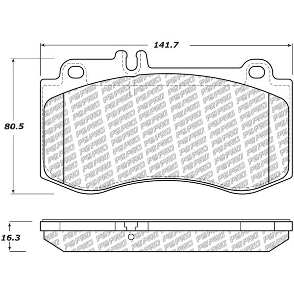 Centric Posi Quiet Pro™ Semi-Metallic Front Disc Brake Pads 500.14200