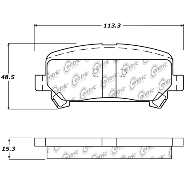 Centric Posi Quiet™ Ceramic Rear Disc Brake Pads 105.18060