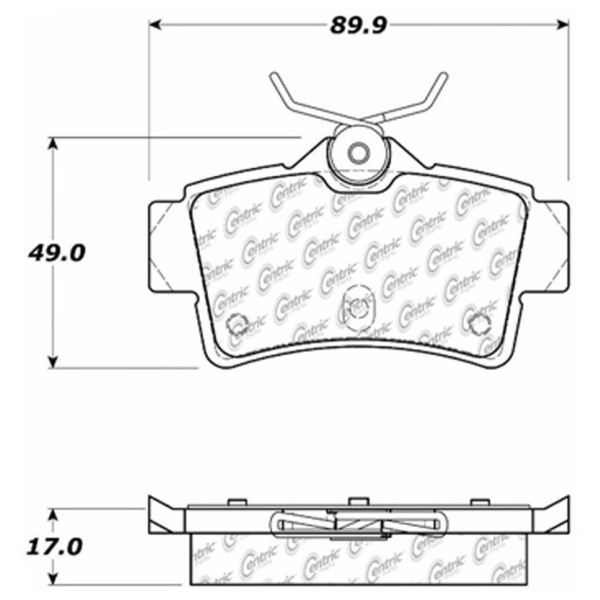 Centric Premium Ceramic Rear Disc Brake Pads 301.06270