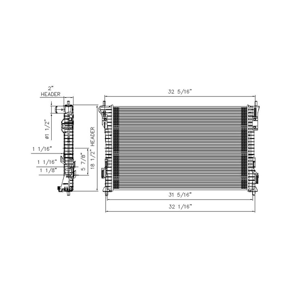 TYC Engine Coolant Radiator 13560