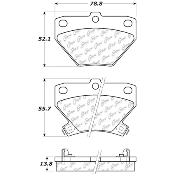 Centric Posi Quiet™ Ceramic Brake Pads With Shims And Hardware 105.08230