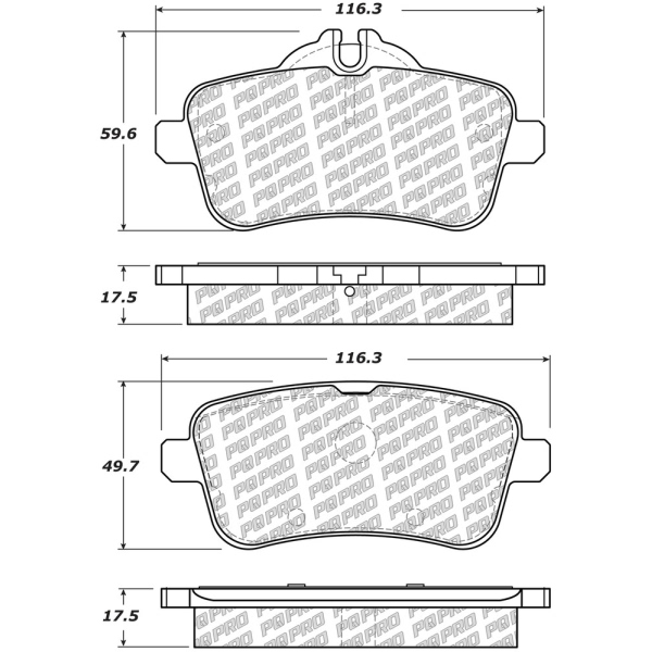 Centric Posi Quiet Pro™ Ceramic Rear Disc Brake Pads 500.16301