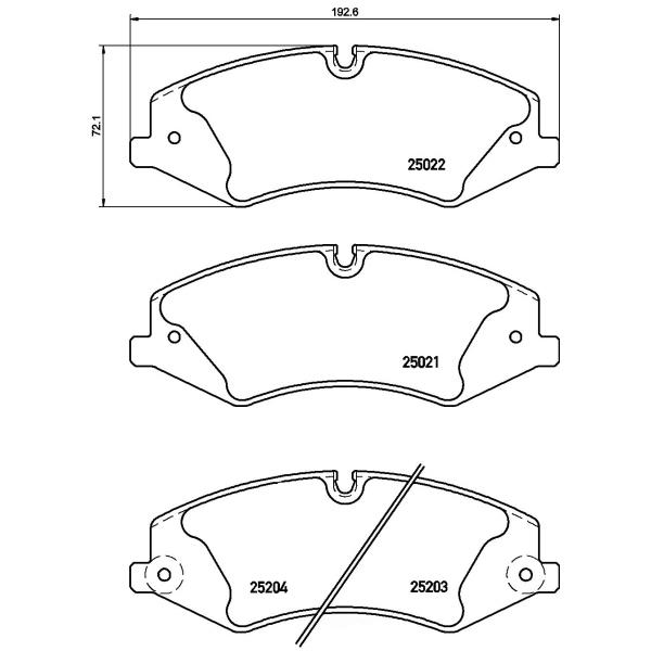 brembo Premium Low-Met OE Equivalent Front Brake Pads P44022