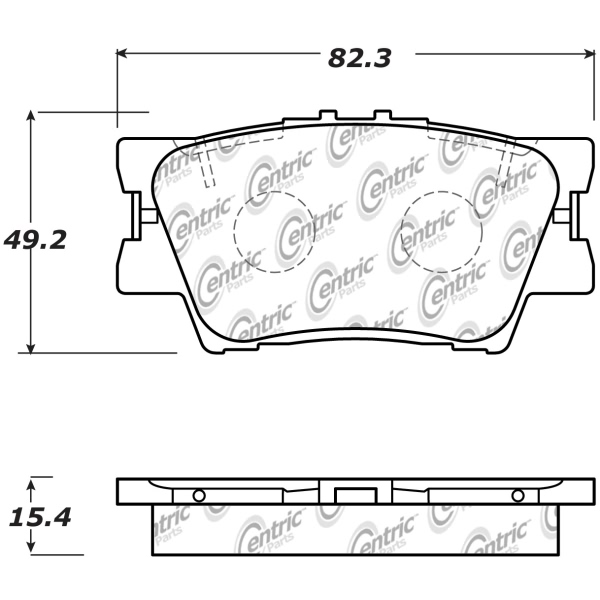 Centric Posi Quiet™ Ceramic Rear Disc Brake Pads 105.16320