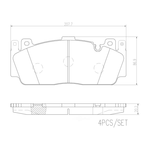 brembo Premium Ceramic Front Disc Brake Pads P06079N