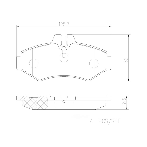 brembo Premium Ceramic Rear Disc Brake Pads P50020N