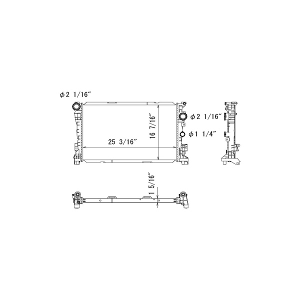 TYC Engine Coolant Radiator 13358