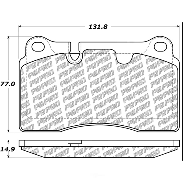 Centric Posi Quiet Pro™ Semi-Metallic Front Disc Brake Pads 500.11650