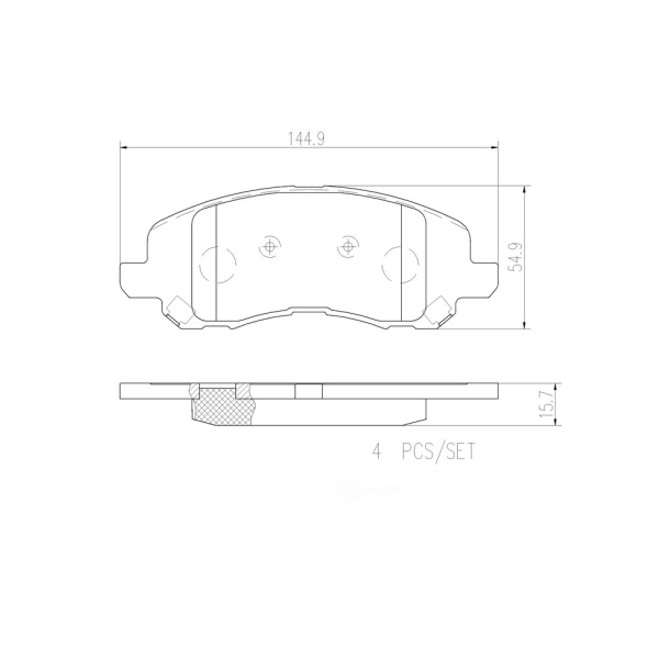 brembo Premium Ceramic Front Disc Brake Pads P18001N