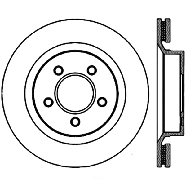 Centric Premium Vented Front Brake Rotor 125.63048