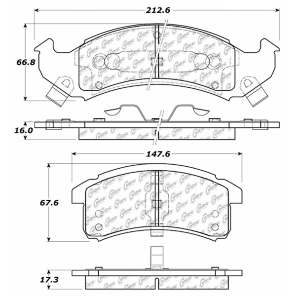 Centric Posi Quiet™ Ceramic Front Disc Brake Pads 105.06230