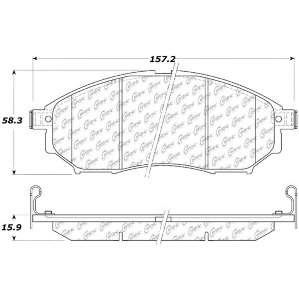 Centric Posi Quiet™ Ceramic Front Disc Brake Pads 105.08880