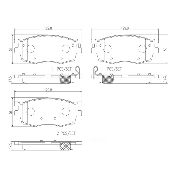 brembo Premium Ceramic Front Disc Brake Pads P30026N