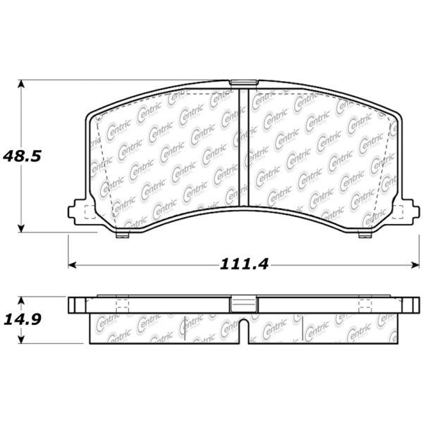 Centric Premium Semi-Metallic Front Disc Brake Pads 300.06770