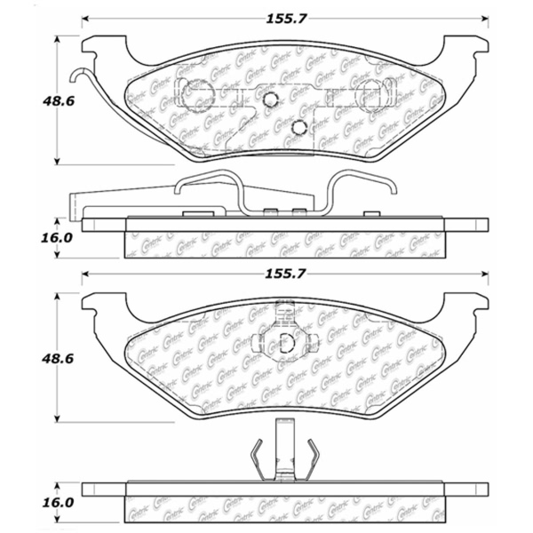 Centric Premium Ceramic Rear Disc Brake Pads 301.06620