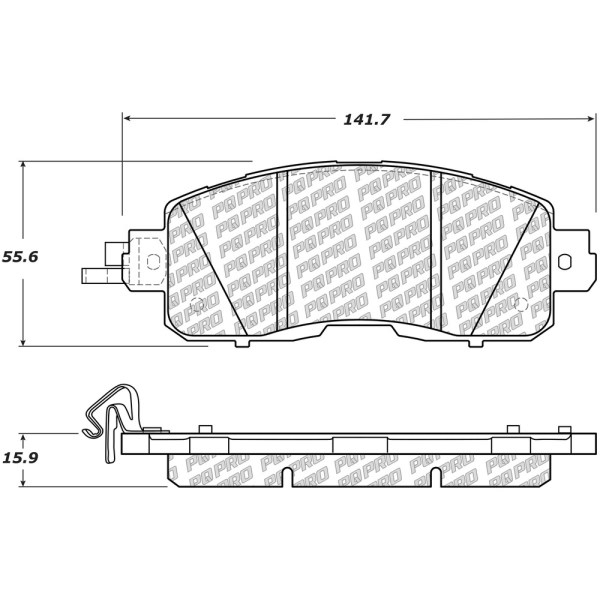 Centric Posi Quiet Pro™ Ceramic Front Disc Brake Pads 500.16500