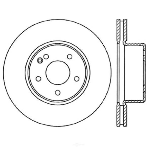 Centric SportStop Drilled 1-Piece Front Brake Rotor 128.35066