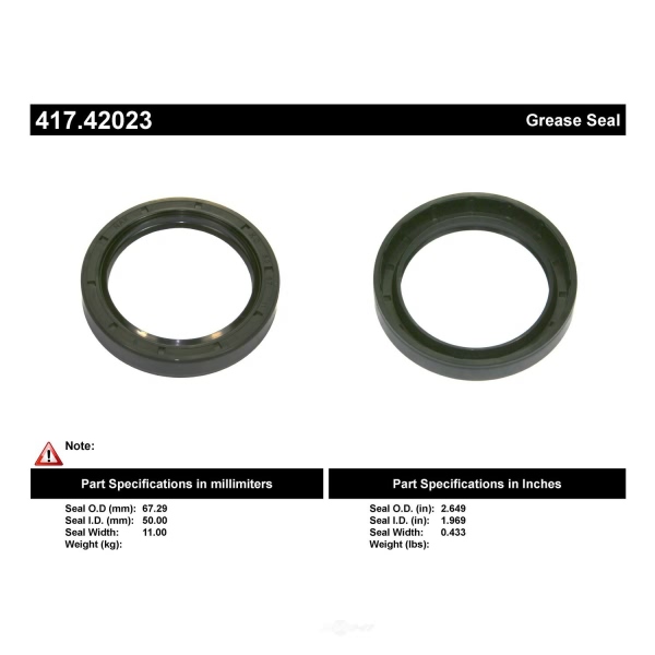 Centric Premium™ Front Inner Wheel Seal 417.42023