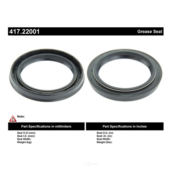 Centric Premium™ Axle Shaft Seal 417.22001