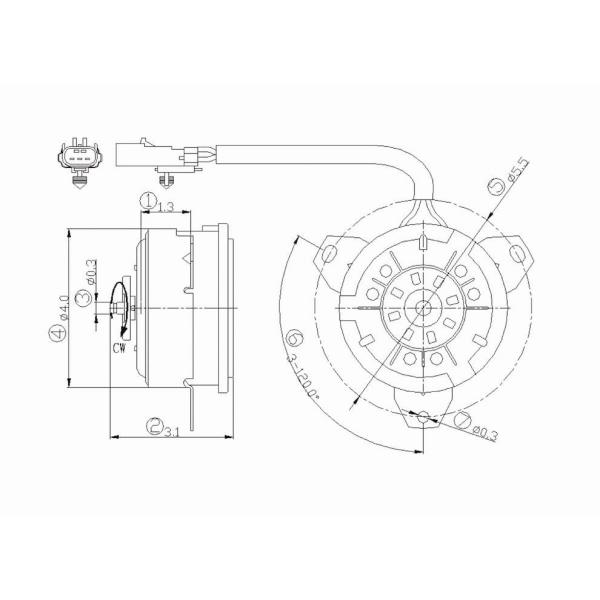 TYC Engine Cooling Fan Motor 630330