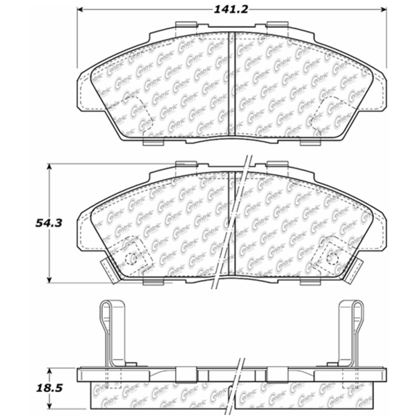 Centric Posi Quiet™ Ceramic Front Disc Brake Pads 105.04960